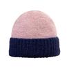 New Color Matching Wool Hat Women's Fashion Autumn and Winter Simple Knitted Hat Versatile Face Small Big Head Circumference Cold Hat