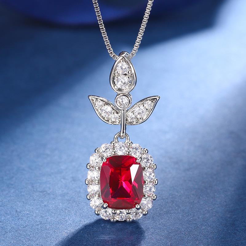 Jewelry Copper Bottom Gold-Plated Simulation Color Treasure Gang Xiaoqing Temperament Set Main Stone 8 * 10-6 * 8