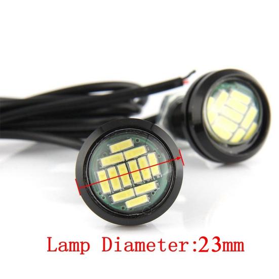 1 Pair 12V 15W Eagle Eye Auto LED Light Daytime Running Backup Car Bulb Lamp
