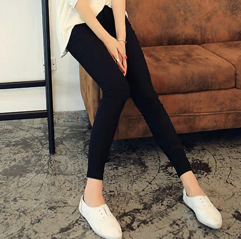 

Корейские брюки скинни для беременных с поддержкой живота - Универсальная эластичная посадка до щиколотки XL