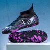 High-top Broken Nails Football Shoes Boys and Girls Adult Breathable Non-slip Training Shoes Long Nails Competition Sports Shoes