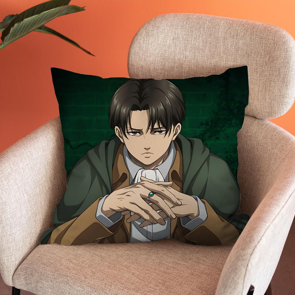 Levi Ackerman Anime Kissenbezug Weiche Kissenbezüge für Bauernhaus Sofa Dekor Heimdekorationen und Schutz Kissenbezug