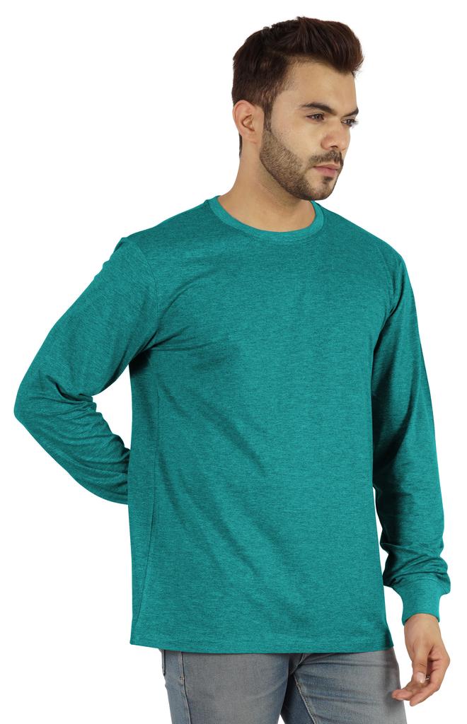Inkmeso Men  S Cotton Long Sleeve T-shirt Basic Crew Neck Shirt