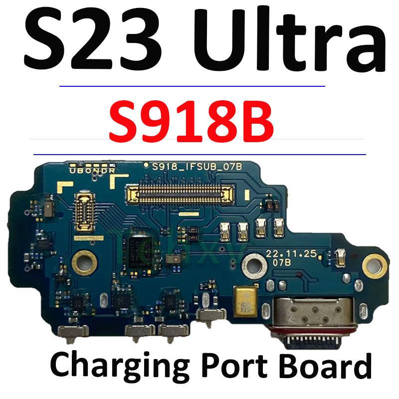 Náhradní díl pro Samsung S23 Ultra S918B S918E S918U Deska USB nabíjecího portu Hlavní signálová základní deska Flex kabel LCD