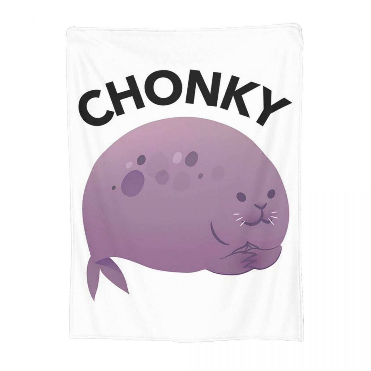 

Cute Little Chonky Seal Blanket Soft Warm Flannel Throw Blanket Cover for Bed Living room Picnic Travel Home Couch 80x120cm