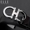 ELLE HOMME Men's Automatic Buckle Leather Belt