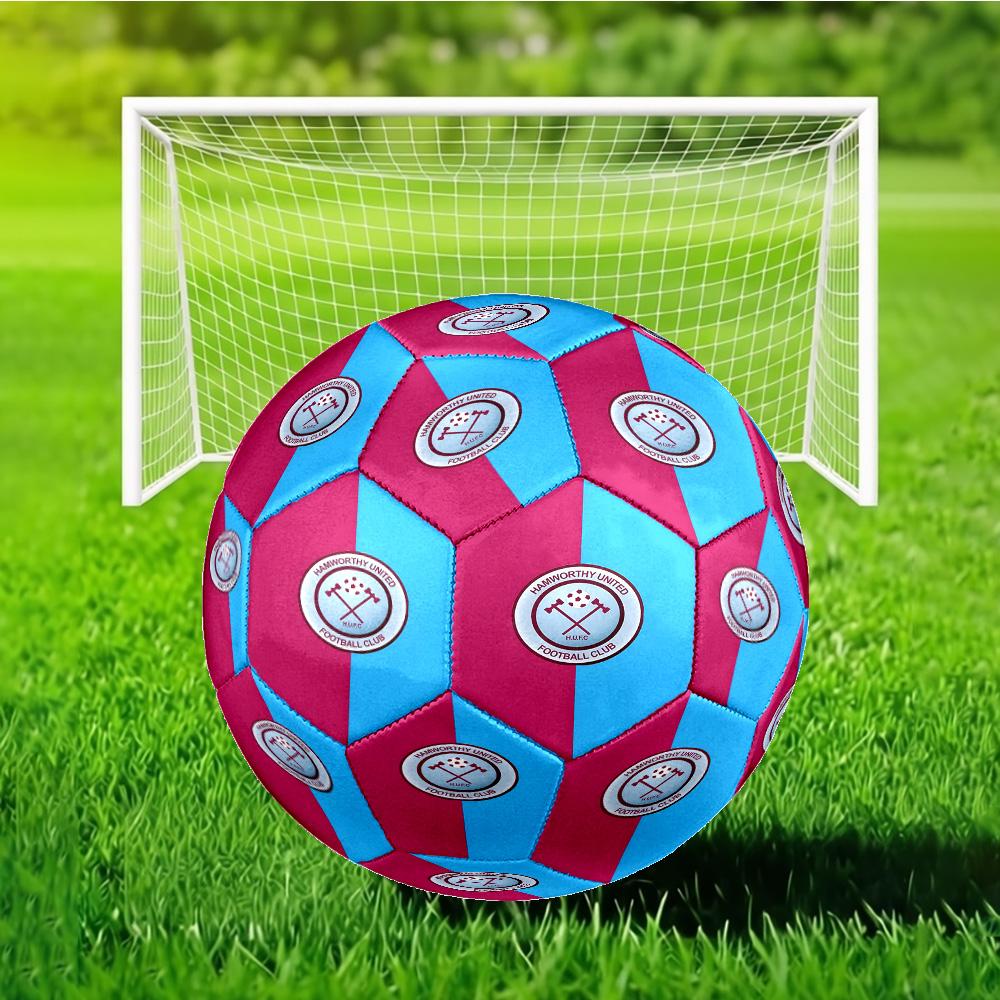 Ham-worthy United Football Club Soccer Ball Size 5 Soccer Ball, Machine-stitched, Soft and Comfortable, Suitable for Training and Matches Fan Gift