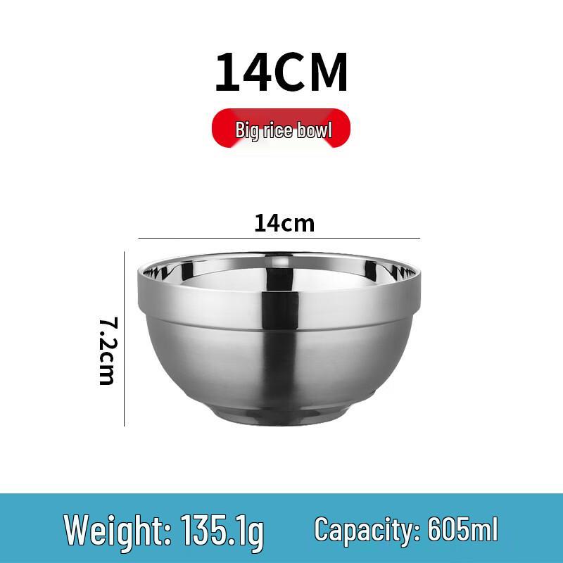 304 Stainless Steel Double-Layer Insulated Bowl