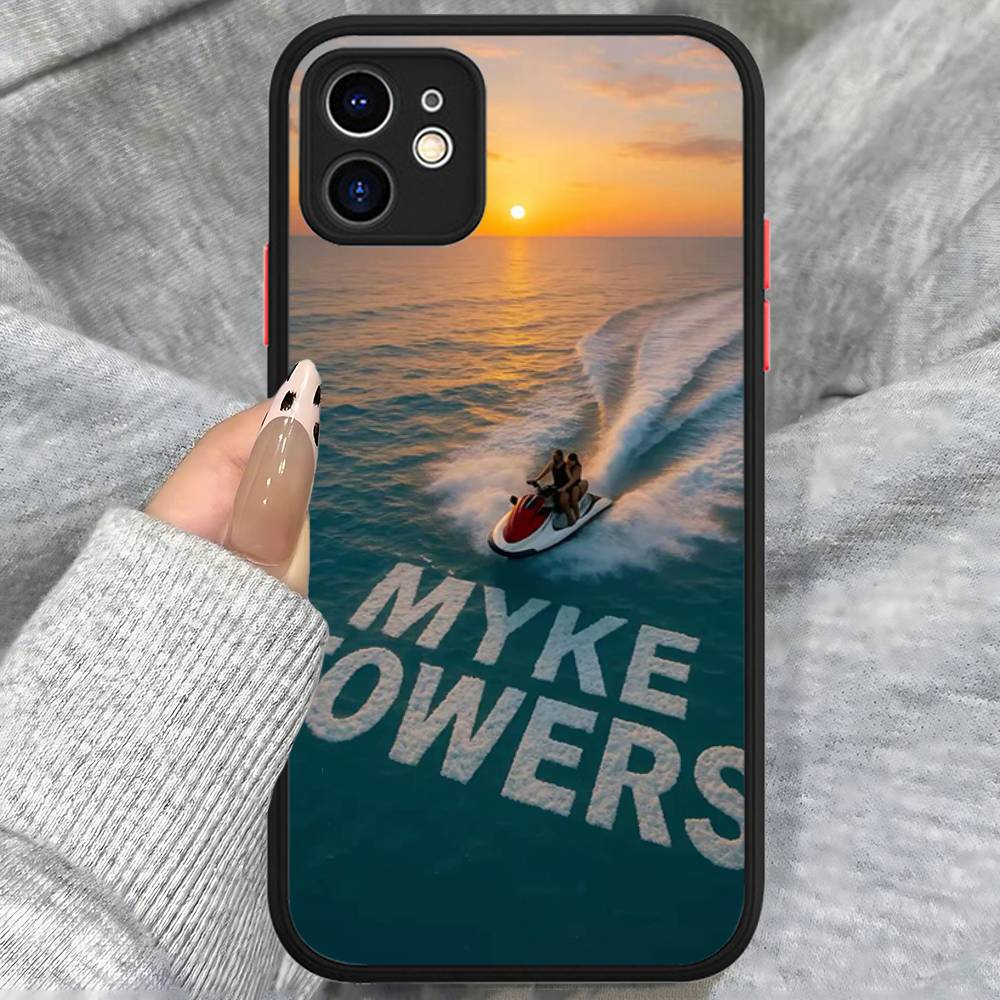 

Myke Towers Rapper Phone Case For IPhone 13 12 X XS MAX Pro Max 16 15 11 14 Pro Max Shockproof Matte Cover iphone 11pro max