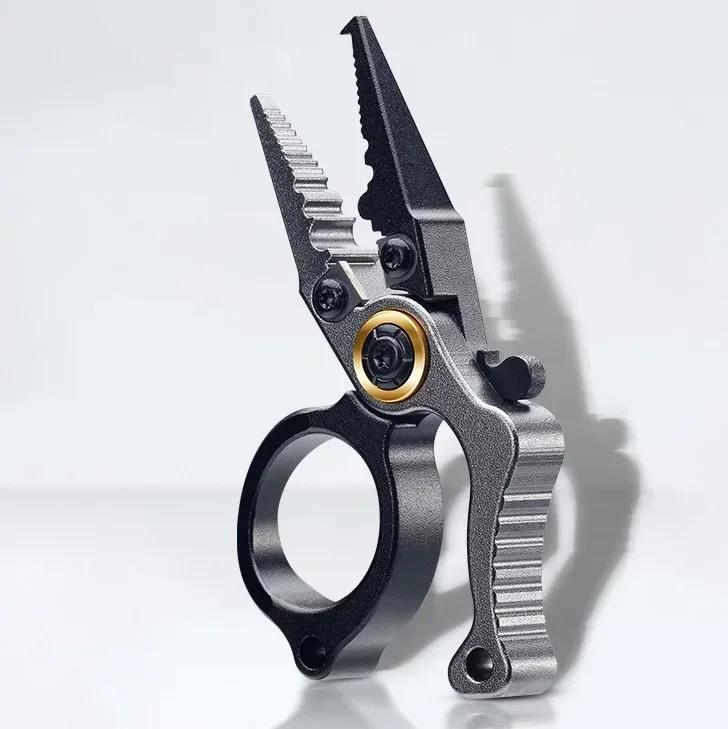 

Tralow Multifunctional Mini Pliers Scissors Aluminum Strap Locking Line Cutter Hook Disassembly Open Loop Portable Fishing Tool