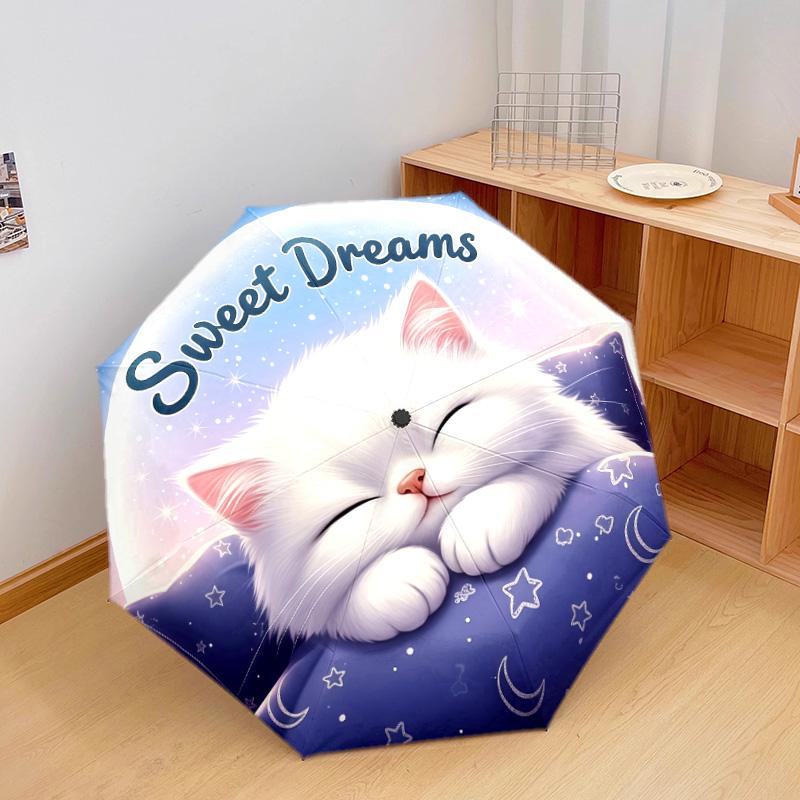 Parapluie de Pluie Motif Chat Endormi Mignon