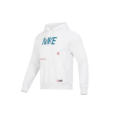 CNY Rabbit Year Series Sportswear Letter Logo Print Fleece-Lined Knit Hoodie Men Tops Summit-White FD4058-121