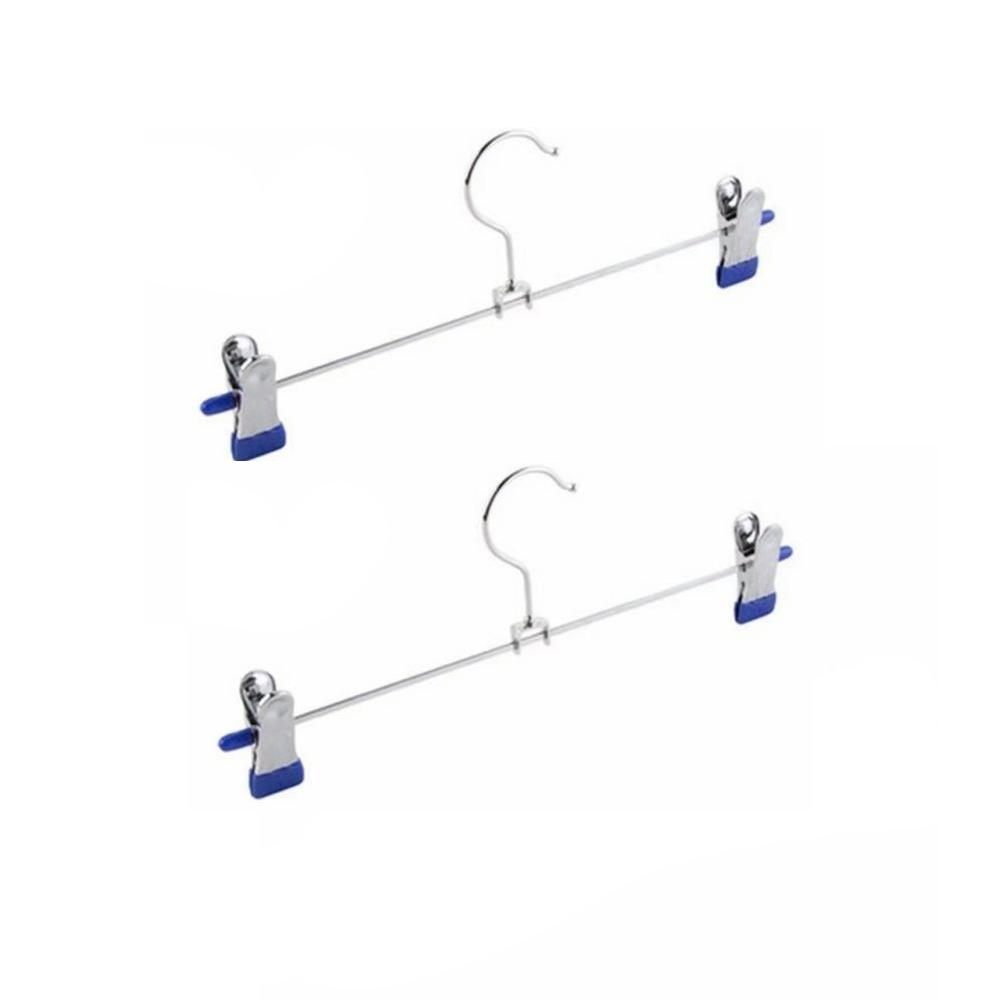 2pcs Stainless Steel Pants Hangers Multi-functional Bras Hangers Clothes Storage Organizer