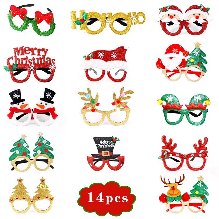Festive Adult Children Christmas Gift Hat Headband Clap Circle Bracelet Glasses Decorations