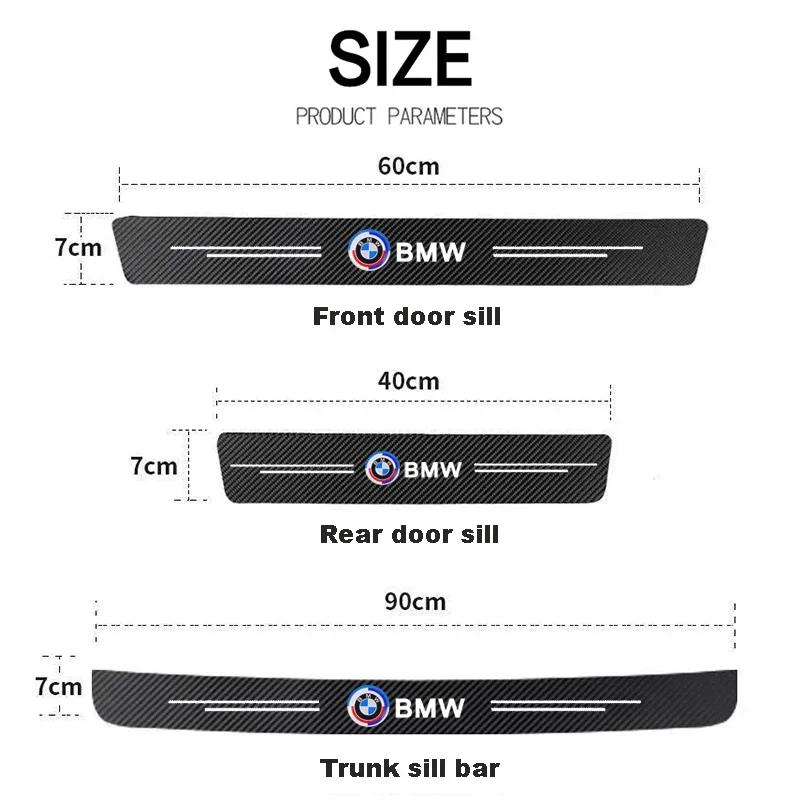 BAGD7 2026 Car Sticker BMW Car Threshold Strip Anti Stepping Leather Protective Sticker For BMW M E46 E90 E60 F30 F10 X1 X2 X3 X5 X4 X