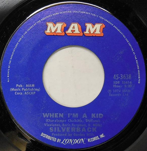 

7inch Record SILVERBACK - When I m A Kid 453638 MAM 1974 US Rock Used