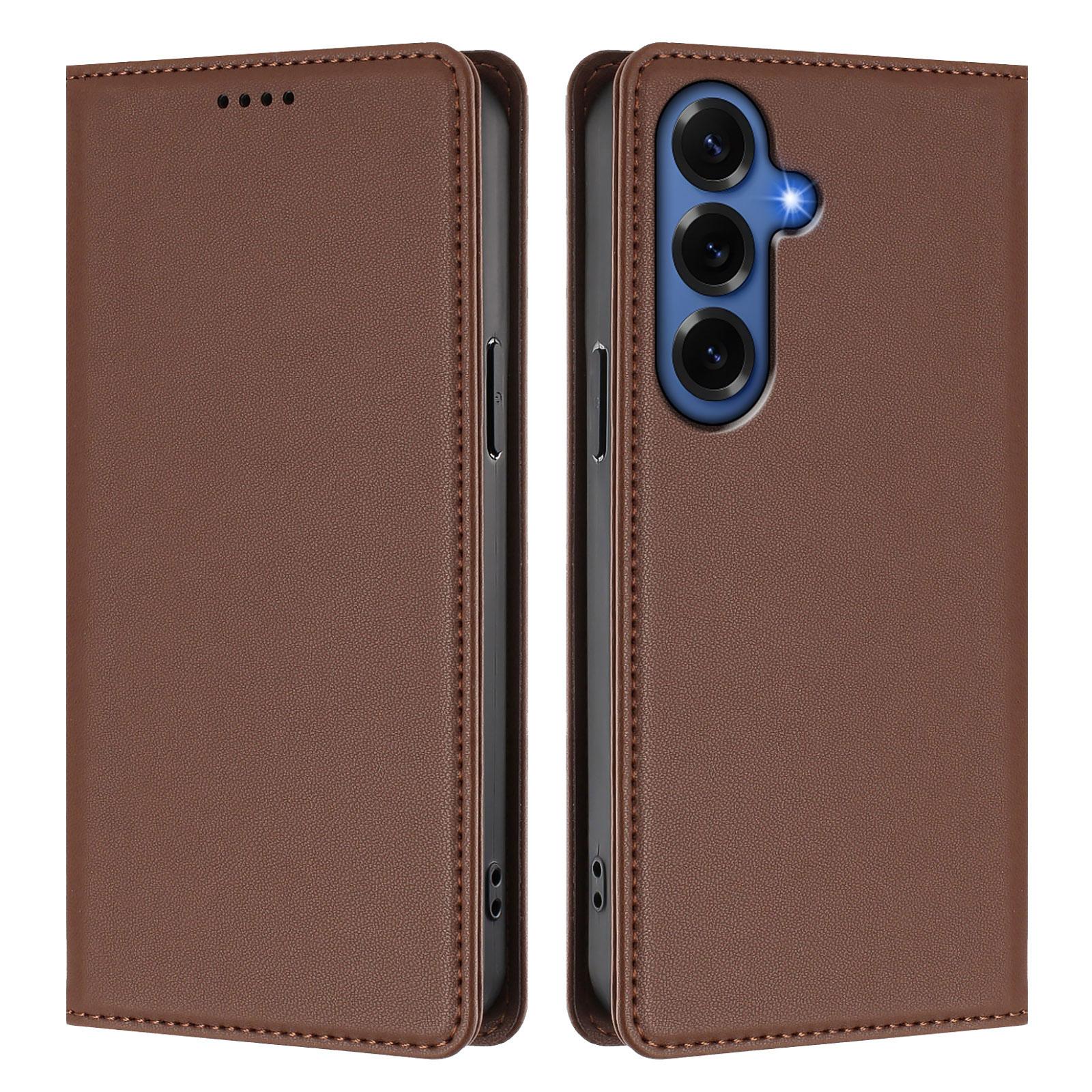 For Samsung Galaxy S26+ Leather Wallet Case Magnetic Closure RFID Blocking Phone Cover