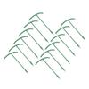 12 Sets Plant Support Stakes with Half Round Support Ring Plastic Garden Tool for Flower Pot Vegetable