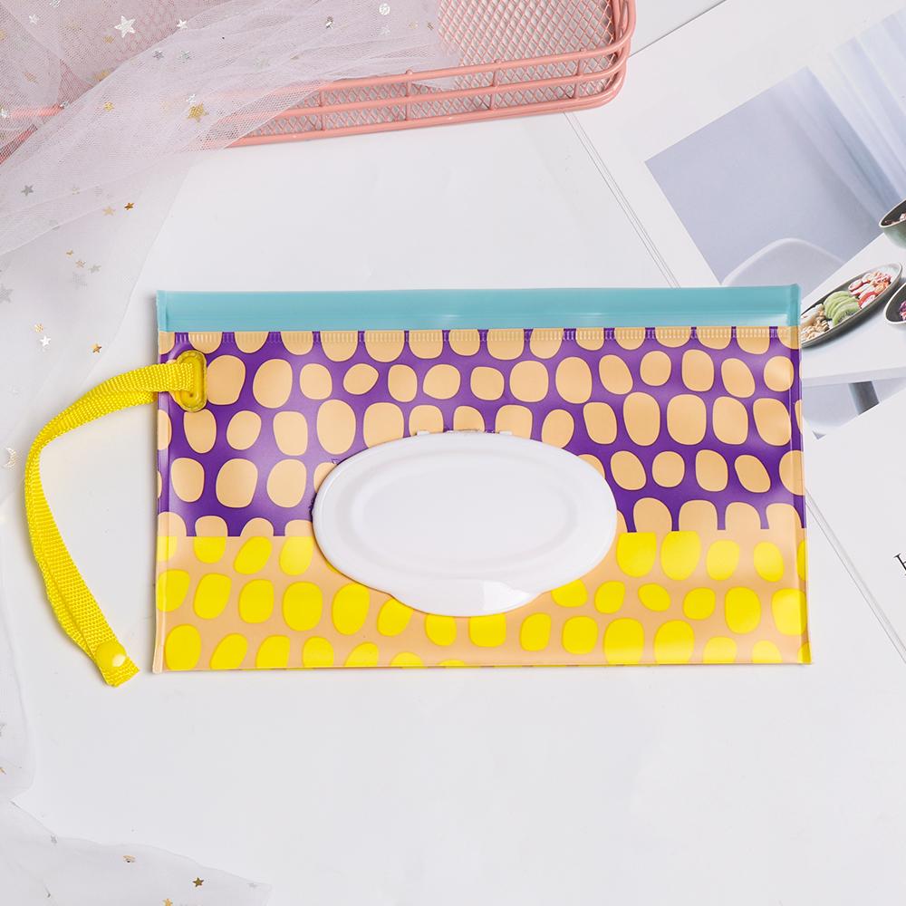 Portable Flip Cover Carrying Case Stroller Accessories Wet Wipes Bag Tissue Box Cosmetic Pouch