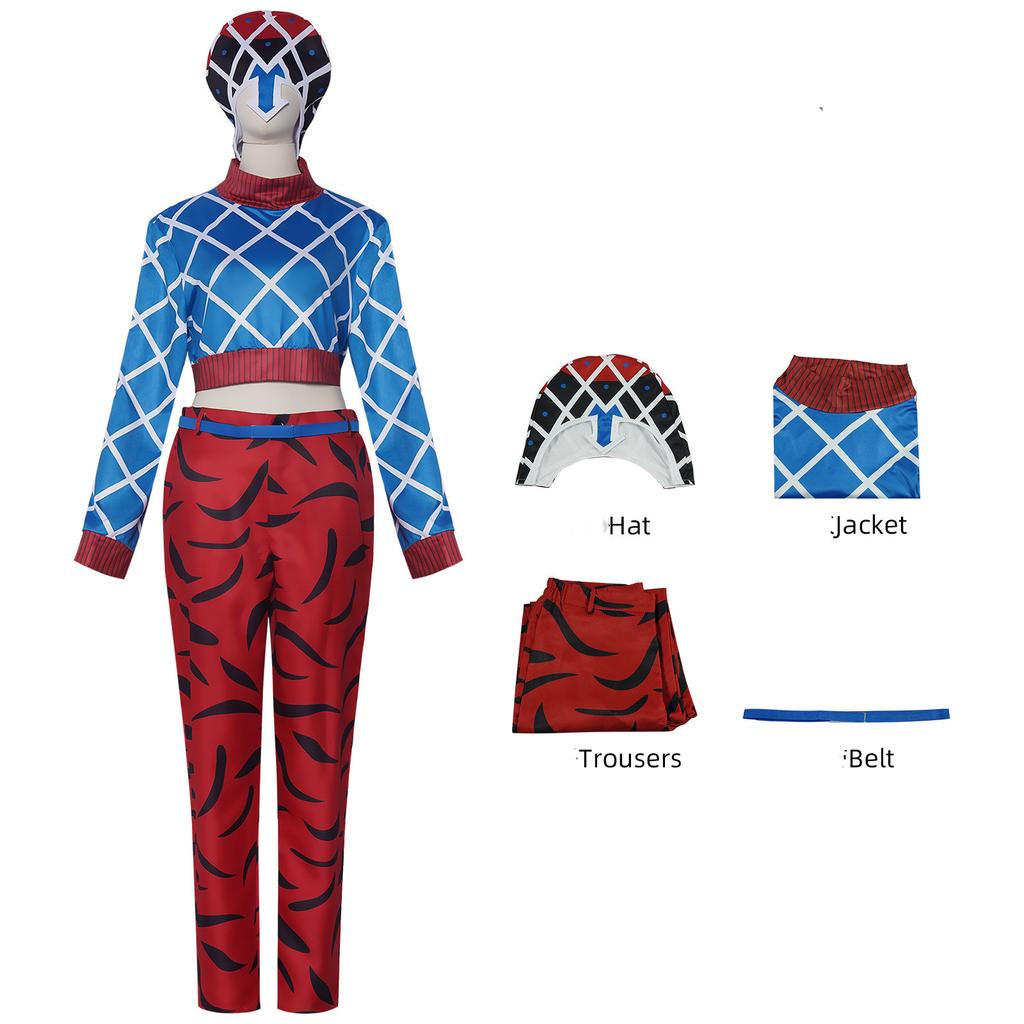 Jojo Guido Mista Cosplay Bizarre Adventure Guido Kostüm Halloween Uniform Oberteil Hose Anime Karneval Party Anzüge Outfits