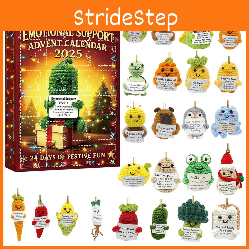 Christmas Emotional Support Advent Calendar With Cartoon Acrylic Decorations For Gift Giving