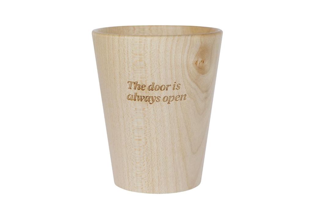 TOUGEI Moomin 80th Anniversary Straight Natural Maple Wood Cup, Large,