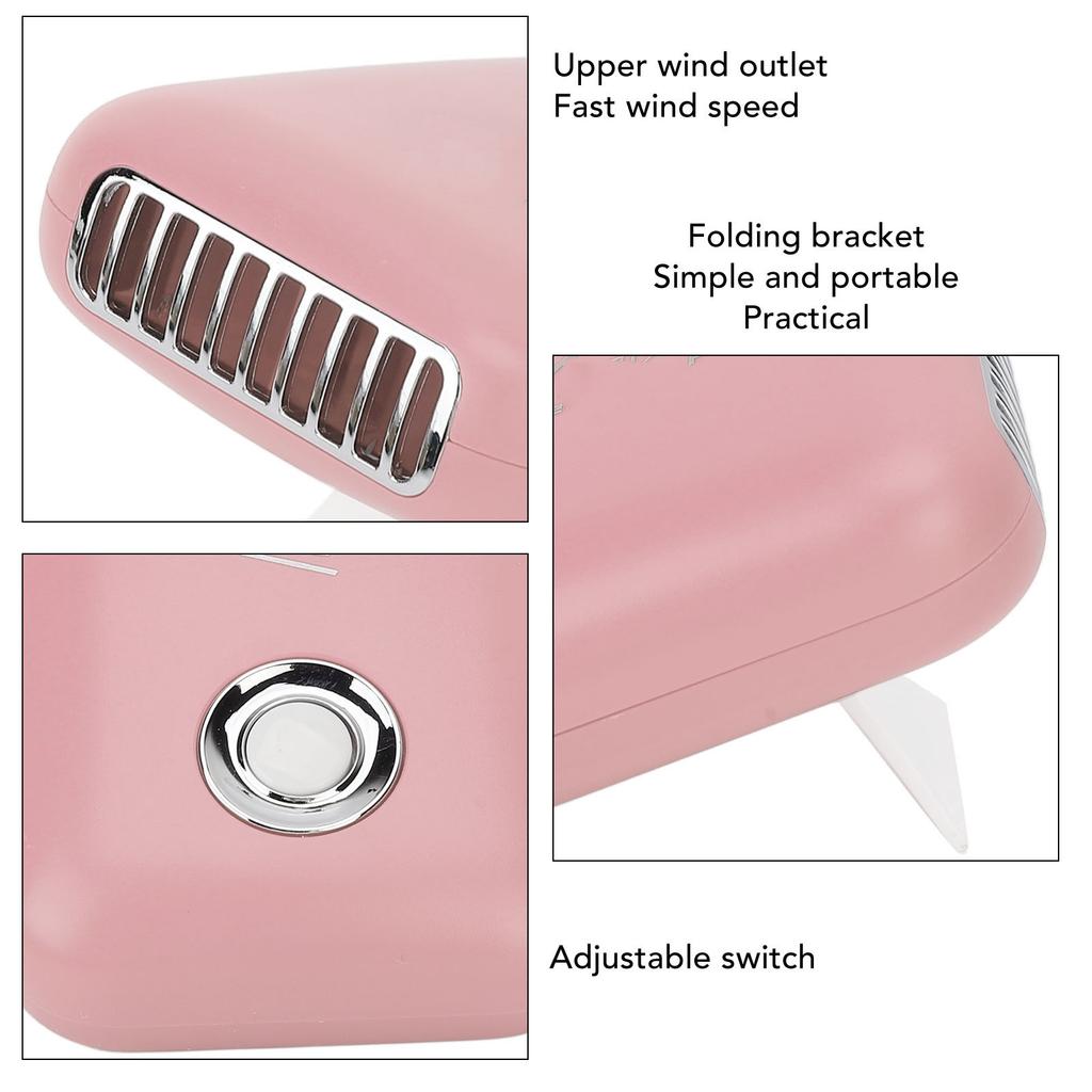 Eyelash Dryer Fan Portable USB Rechargeable 3 Speed Low Noise Eyelash Blow Dryer with Folding T Bracket