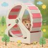 Durable Plastic Hamster Running Wheel Silent Stable Base Rodent Running Wheel Colorful 21cm Exercise Wheel for Small Animals