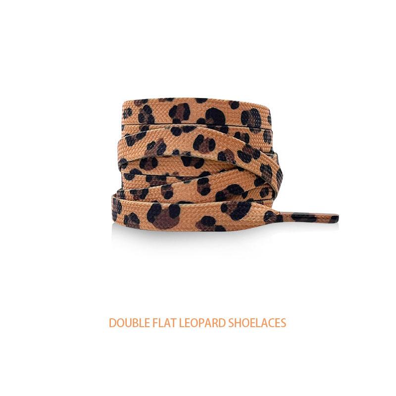 Klassieke Platte Schoenveters voor Sneakers Print Dier Luipaard Zebra Slang Schoenveters Creatief Unisex Casual Canvas Schoenveters 1 Paar 140cm luipaard
