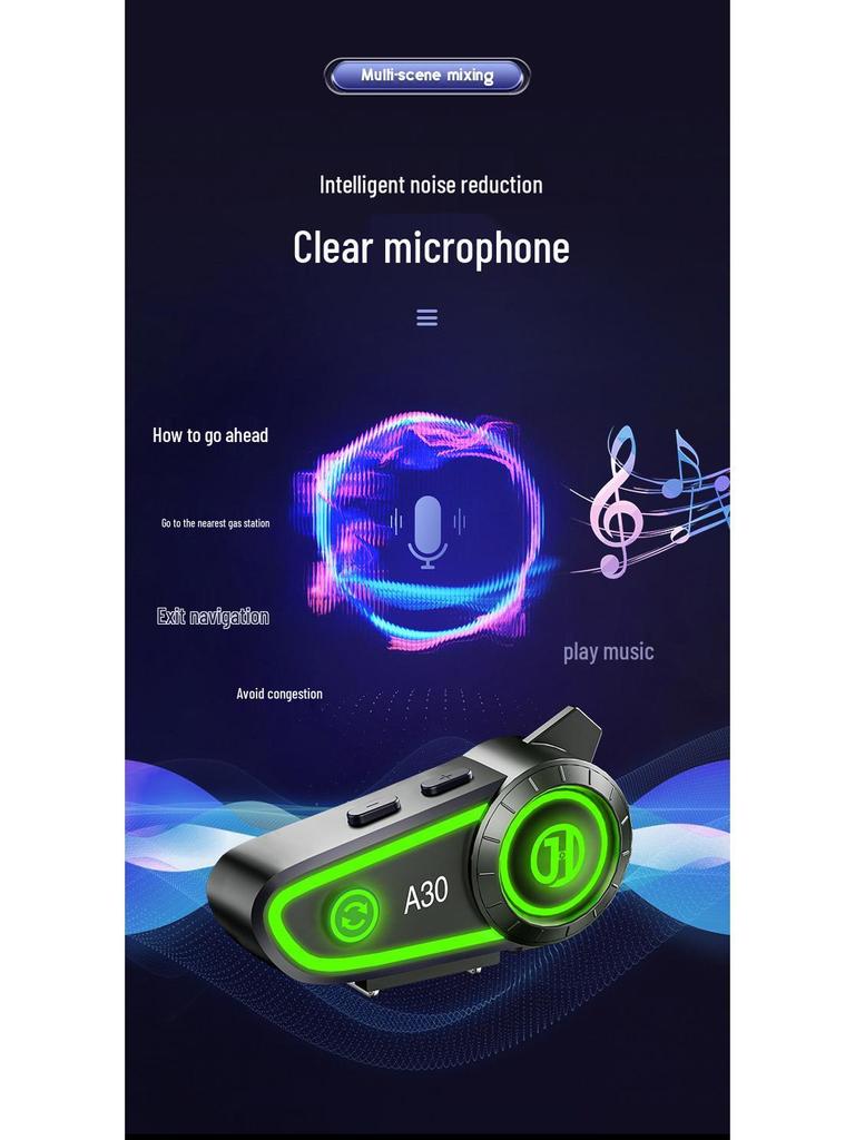 Bluetooth Cycling Helmet with Waterproof Noise Reduction and Long Battery Intercom