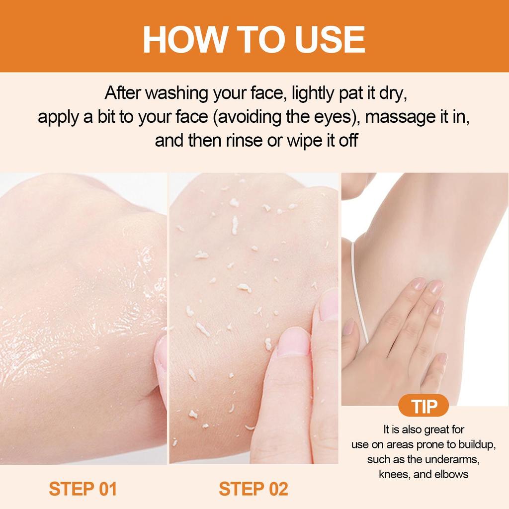 Orange Exfoliating Spray-Transparent Gel Moisturizing-Smooth Hands And Feet, Refines Dull Skin For A Clearer Look-100ml