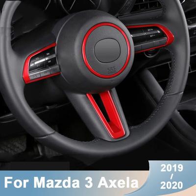 Adesivo para acabamento de volante de carro com lantejoulas e moldura interna para Mazda 3 Axela CX-30 CX30 Acessórios