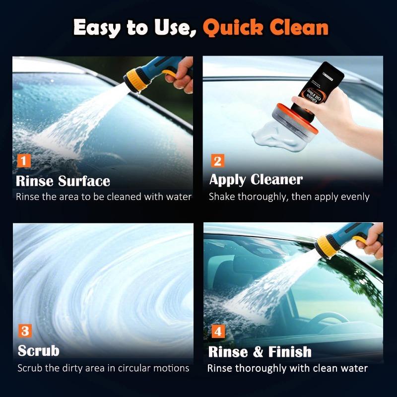 Anti Fog Oil Film Removal 100g Car Windshield Rain Repellent Hydrophobic Glass Cleaner For Car Detailing Long Lasting HD