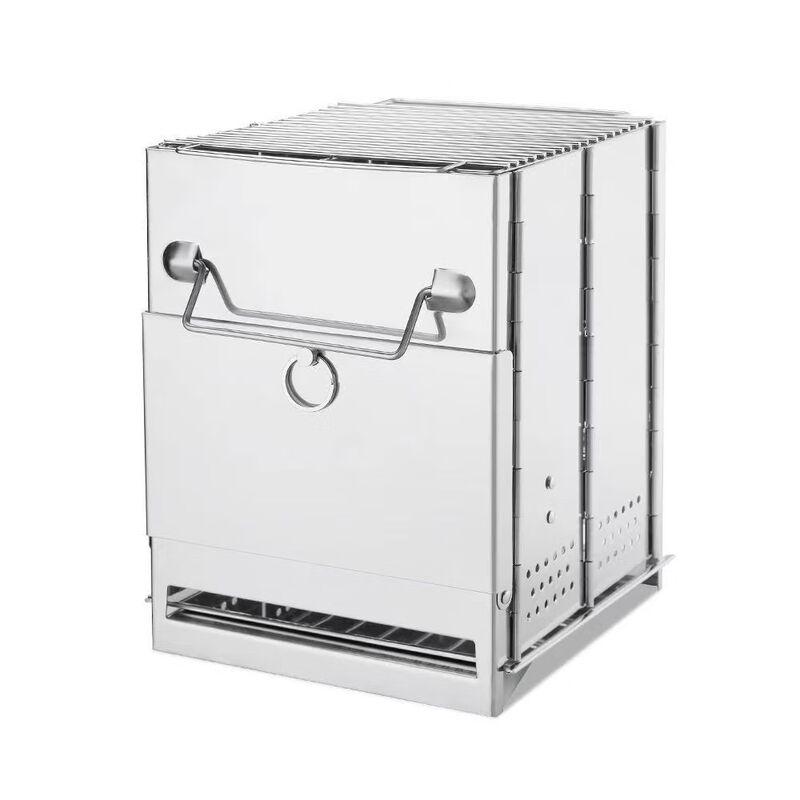 Portable Stainless Steel Camping Grill & Wood Stove