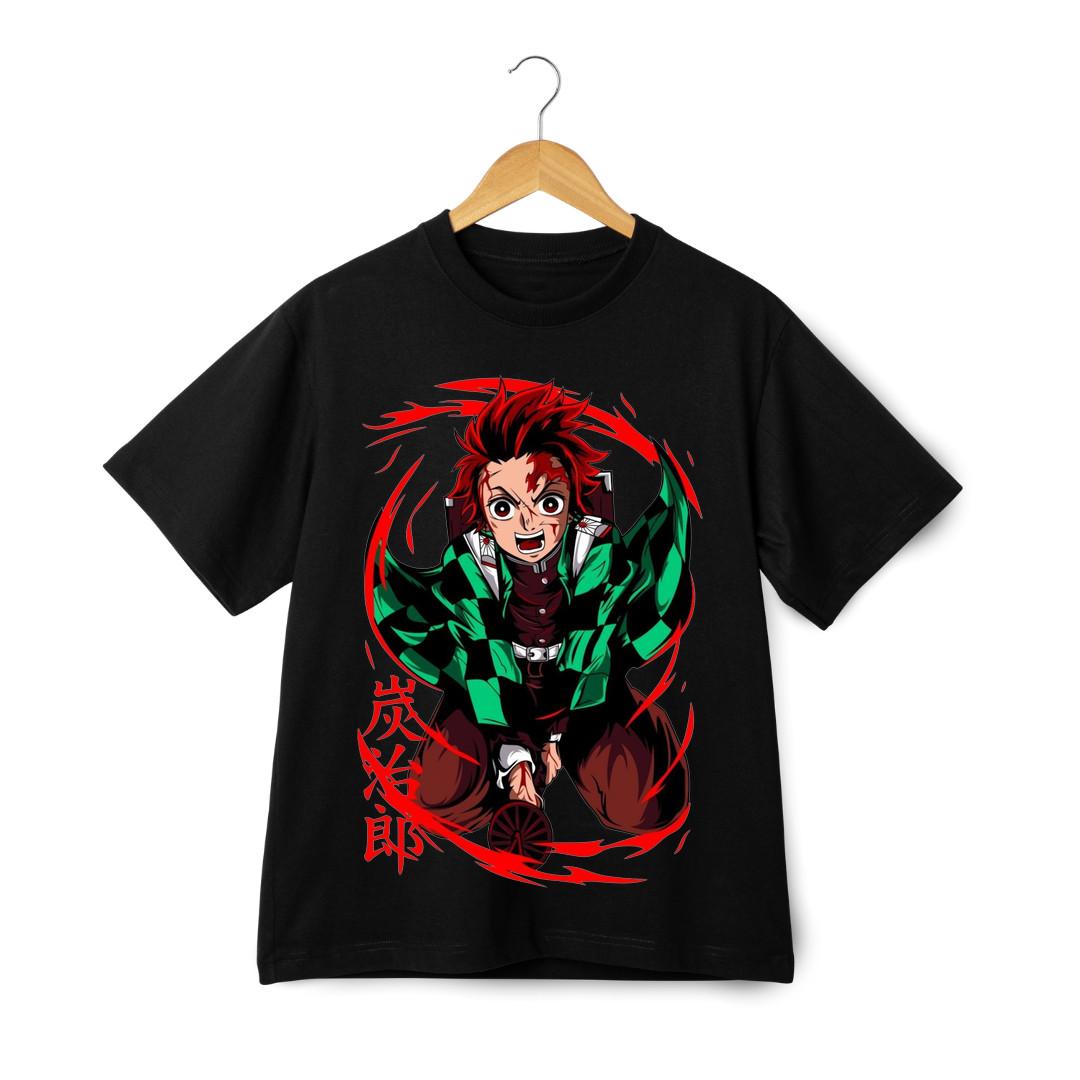 Tanjiro Kamado Graphic T-Shirt Mens Womens Tees Top - Demon Slayer Anime Streetwear Tee 4XL