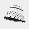 Korean New Hat for Women with High End Fashion Polka Dot Plush Fisherman Hat for Winter Windproof and Warm Face Showing Small Basin Hat