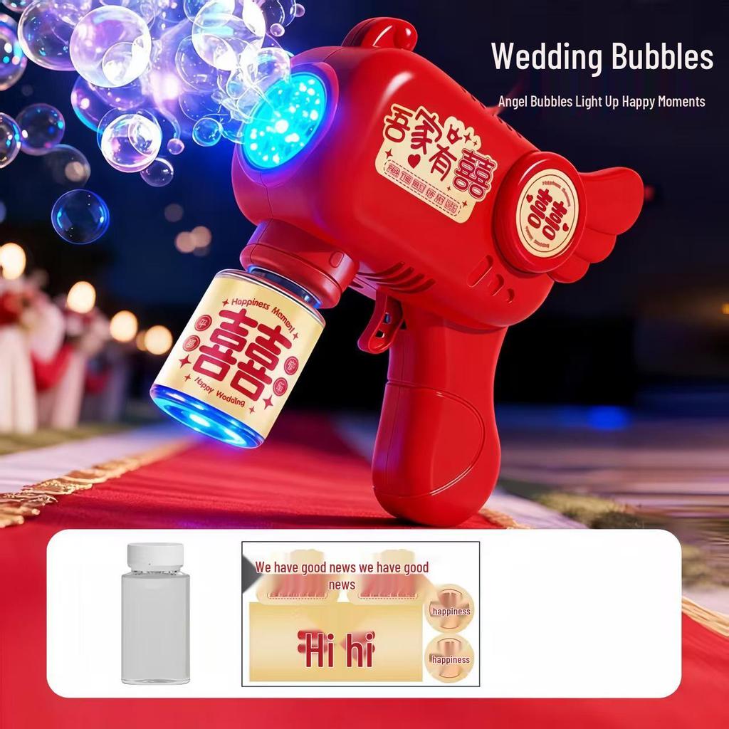 Electric Angel Bubble Wand Toy - Automatic Handheld Bubble Blower for Kids