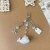 Artistic Dolphin Bead Keychain Simple Styles Key Ornament Acrylic Alloy Texture Suitable for Adding Fun to Bags or Phone