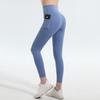 Mulheres sólidas yoga leggings cintura alta calças de ciclismo levantamento de bunda ginásio leggings confortável esporte correndo exercício collants com bolsos