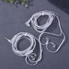 3.5Mm 2Pin In Ear Wired Earphones Kz Silver Plated Kz Earphones Cables Upgrade Cable With Microphone Kz Headphones Wire