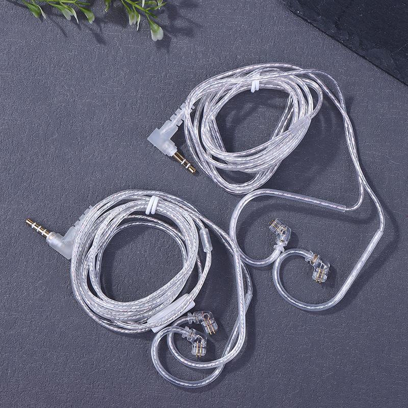3.5Mm 2Pin In Ear Wired Earphones Kz Silver Plated Kz Earphones Cables Upgrade Cable With Microphone Kz Headphones Wire