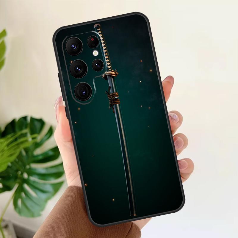 Japan Samurai Katana Soft Case For Samsung Galaxy S25 Ultra S21 S22 S23 S24 Plus S9 S10 S20 FE S24 FE Phone Cover