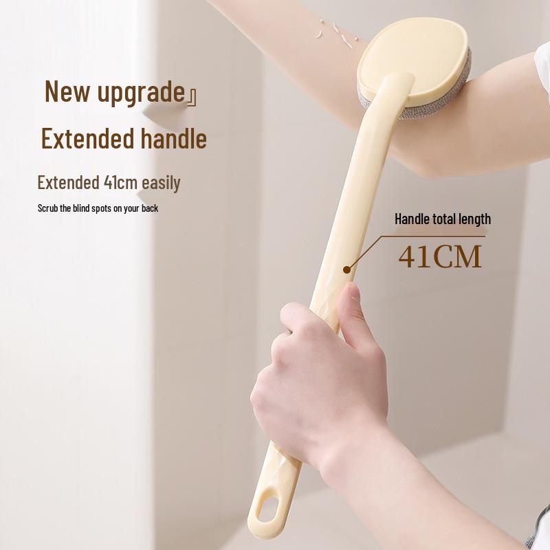 Long-Handled Luxury Exfoliating Back Scrubber - Painless Shower Brush for Self-Use