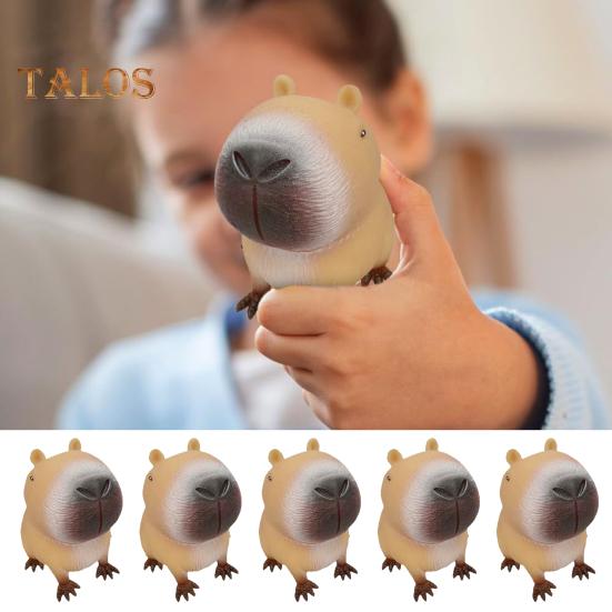 1/3/5 Stuks Capibara Knijpspeelgoed Stress Angst Verlichting Zittend Capibara Speelgoed Draagbaar Kinderen Tieners Volwassenen TPR Dierlijk Sensorisch Zachte Stressbal Fidget Speelgoed
