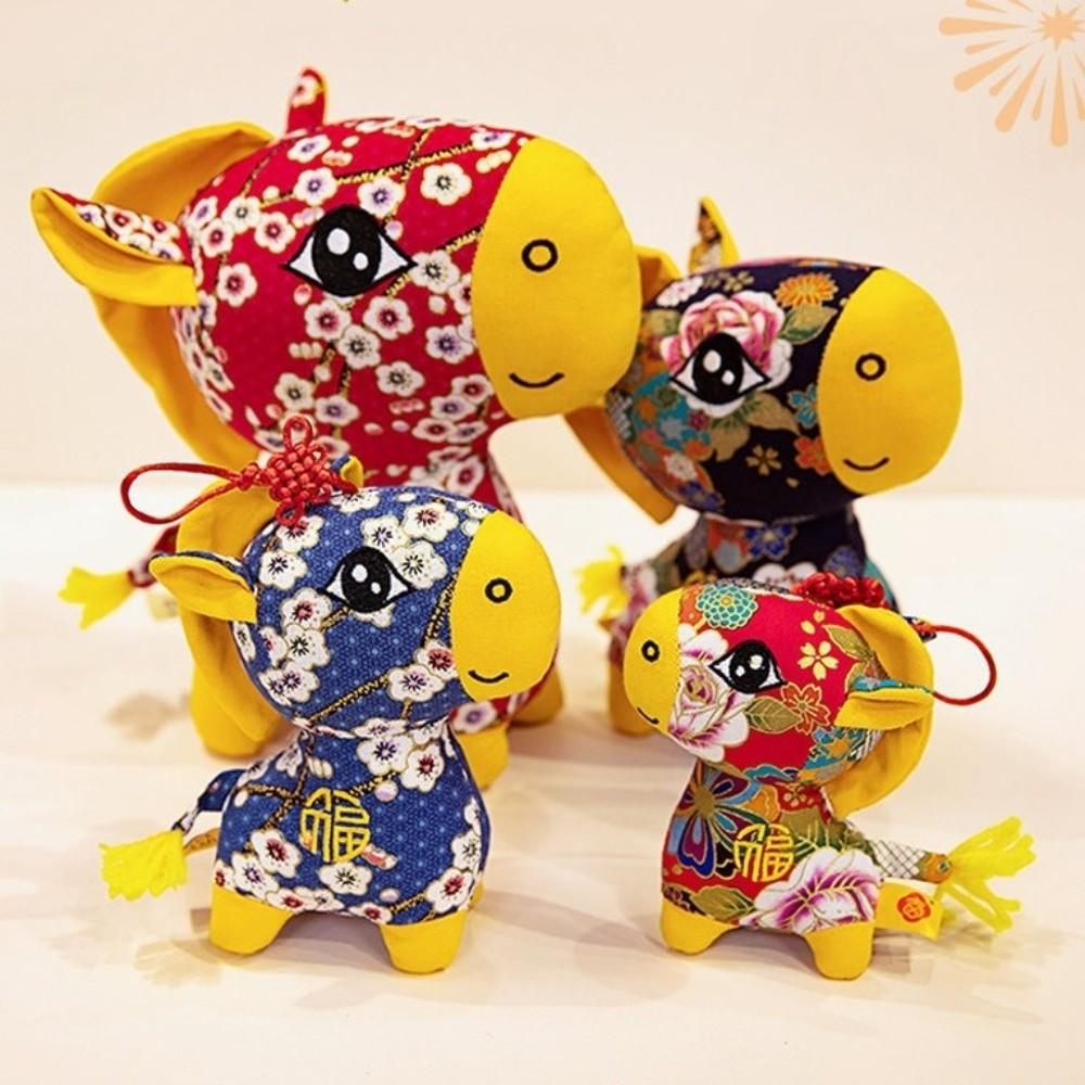 PP Cotton Plush Horse Stuffed Animal Toy Soft Chinese Horse Plush Doll  Festive Decor