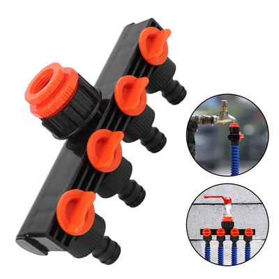 Pour Tuyau d'Eau Séparateurs de Tuyau à 4 Voies Séparateur à Valve Connecteurs de Robinet de Tuyau d'Eau Connecteur d'Arrosage 3/4" Distributeur
