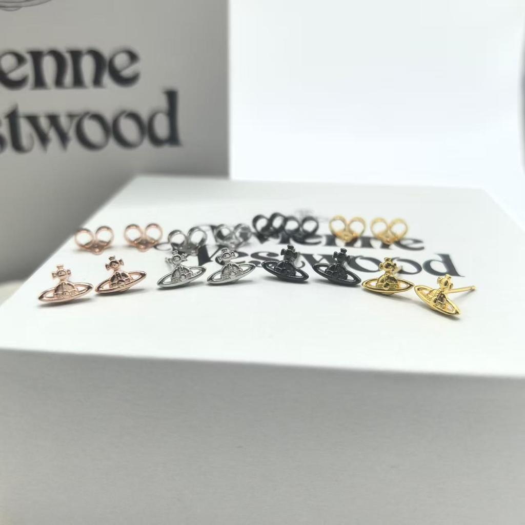 Empress Dowager Cixi Glossy Saturn Mini Stud Earrings: Elegant, Simple Design for Women