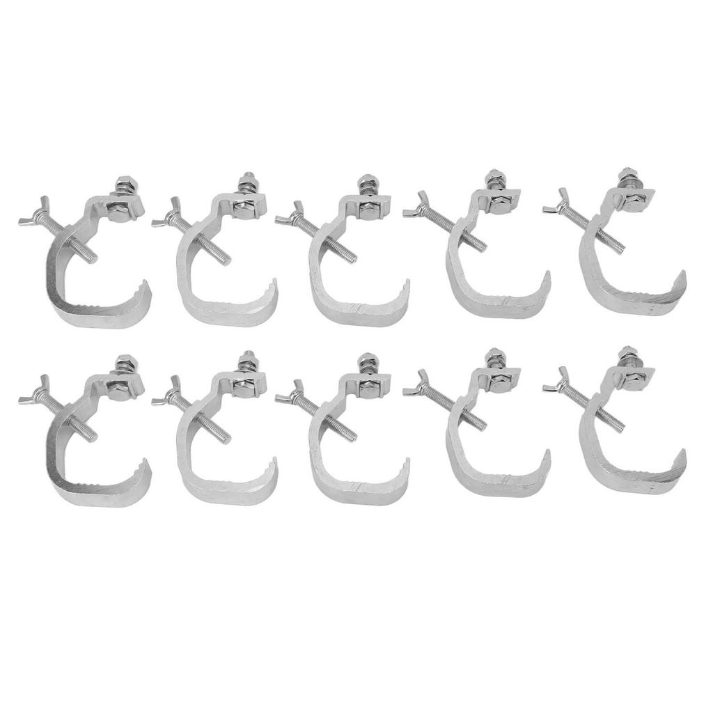 10PCS Stage Light Clamp 77lb Truss Clamp Aluminium Alloy Effortless Install Fits 30 to 52mm OD Pipe
