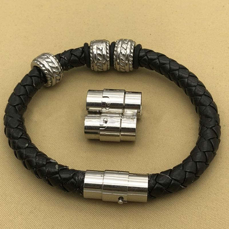 Balení 10 magnetických zapínání Díl pro výrobu šperků Měděné koncovky šňůr pro kůže Lanový náhrdelník Náramek Příslušenství