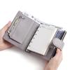 A7 Originele Leren Cover met Korrel 6-Rings Map Organizer 14,5x12x3cm Draagbare Zakelijke Agenda Planner 100 Vel